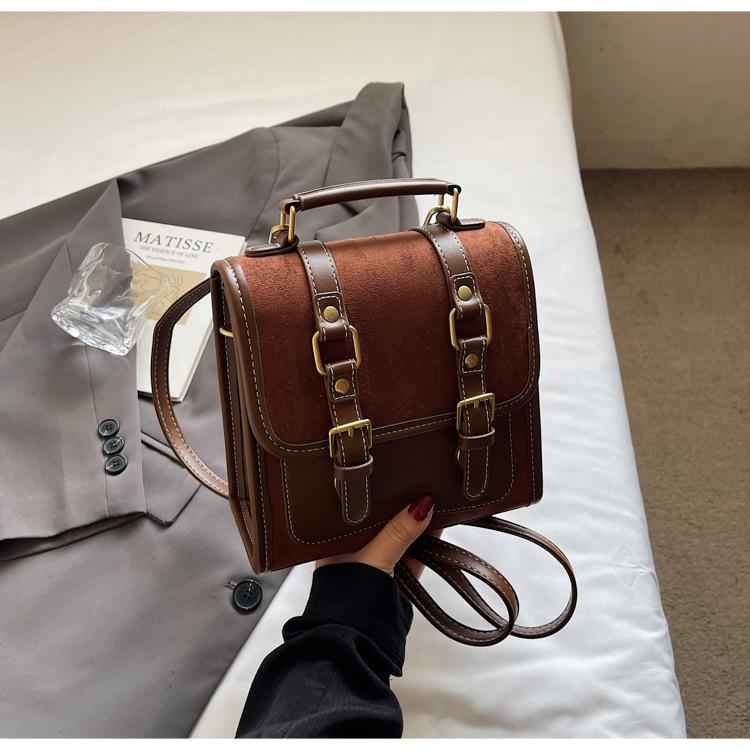 Neuer Herbst- und Winter-Rucksack aus Wildleder, Damen Sen Meng leichter Luxus Nischen-Feeling Pendler-Rucksack Reise-Umhängetasche