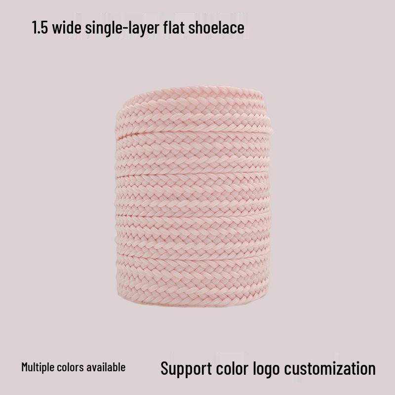 1,5 Zoll dicke flache Schnürsenkel für Schuhe mit großem Loch, Freizeit- oder weiße Schuhe - Pink, einlagig, ein Paar