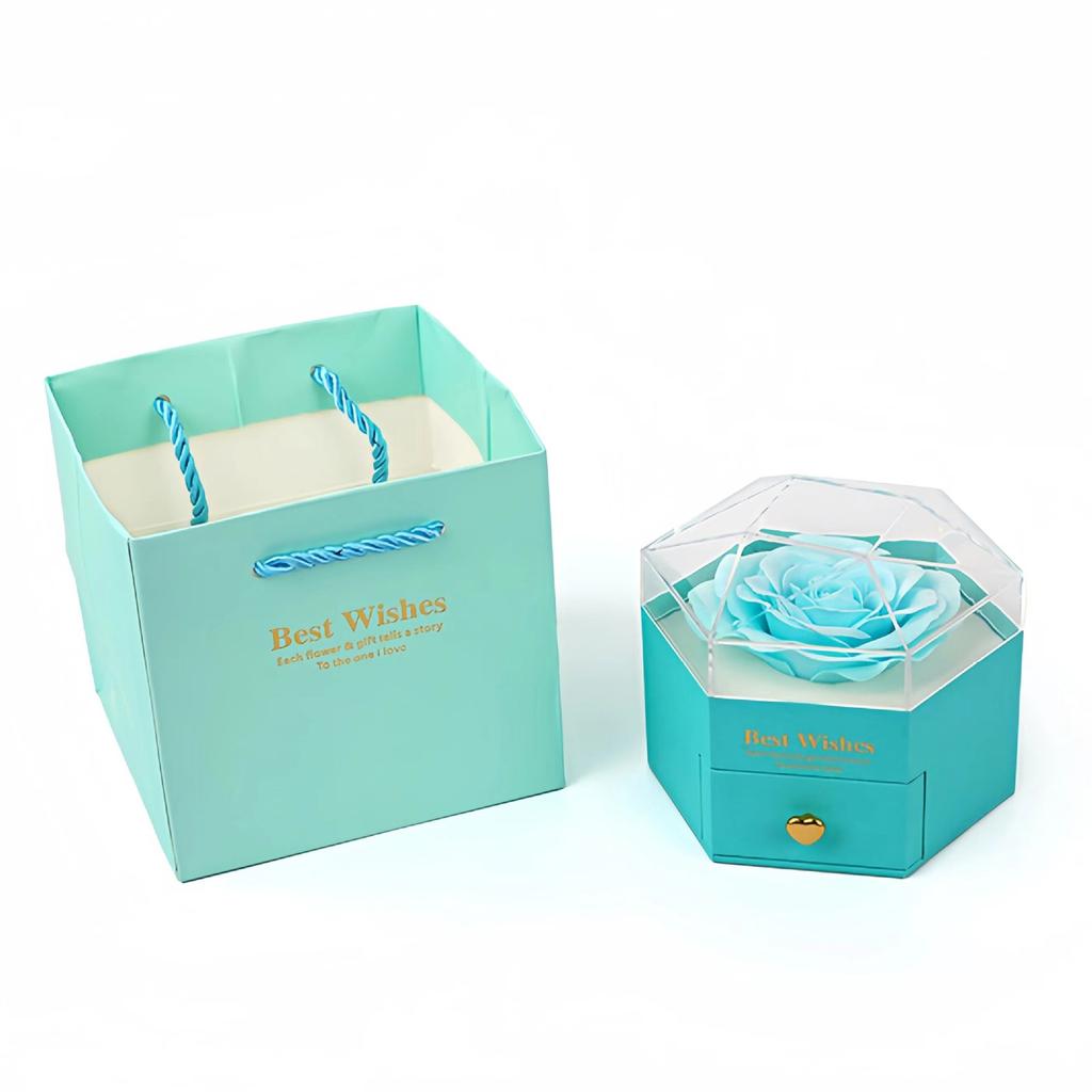 Portable Hexagon Flower Jewelry Organizers With Fashionable Florals Designs for Birthdays and Romance Celebration