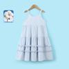 Montagut Girls' Ruffle Crochet Sleeveless A-Line Dress