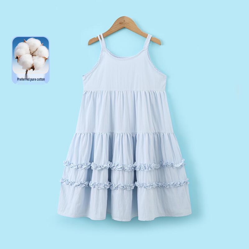 Montagut Girls' Ruffle Crochet Sleeveless A-Line Dress