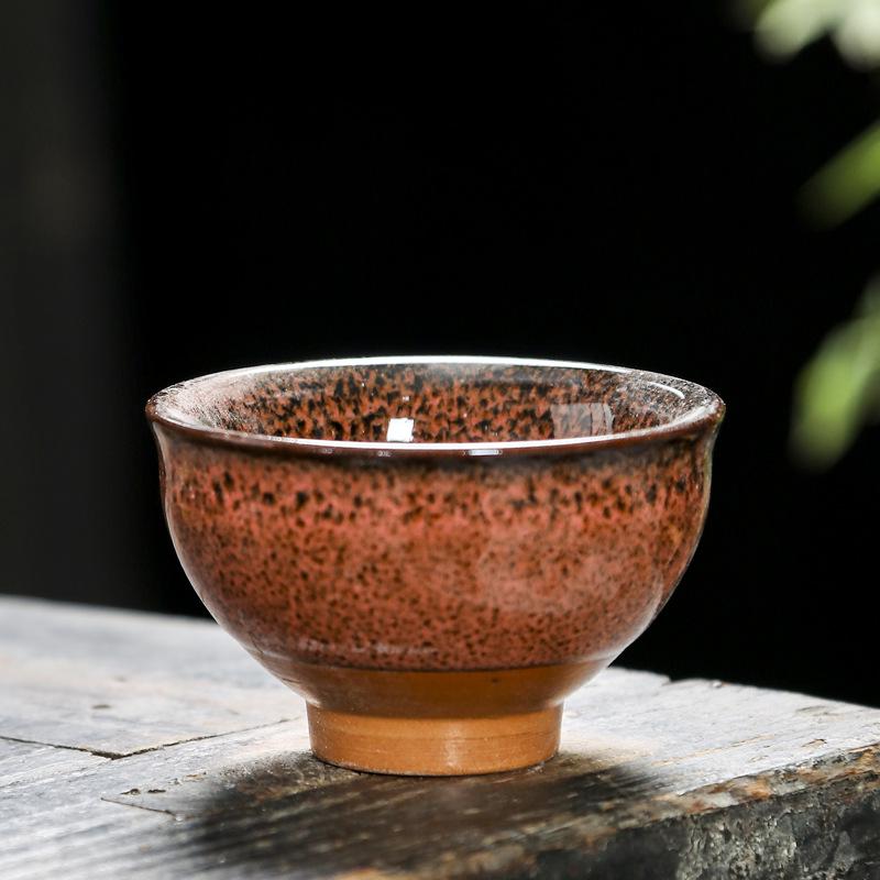 Kiln-Fired Ceramic Gongfu Tianmu Tea Tasting Bowl