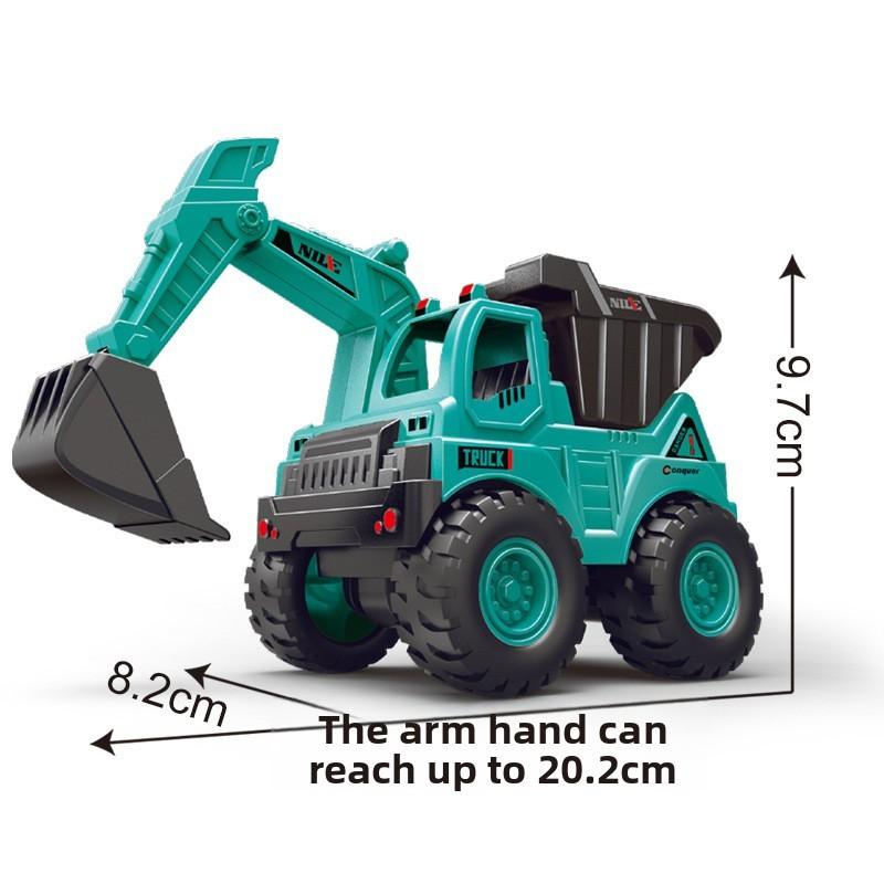 Childrens Inertia Excavator Dump Truck Toy For Developmental Play And Handeye Coordination