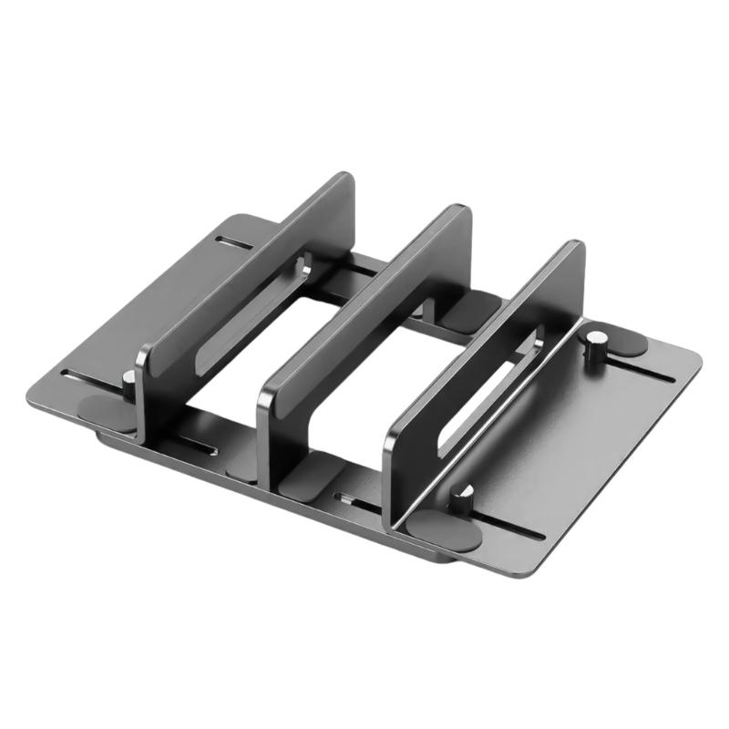 

Vertical Laptop Holder Adjustable Desk Stand Aluminum and Silicone Scratchproof for Laptops and Tablets Multiple Devices