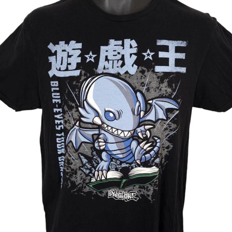Yu Gi Oh Blue Eyes Toon Dragon T Shirt Mens Size Medium Black Funko Pop