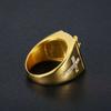 Cool Mens Stainless Steel Gold Plated CZ Jesus Cross Crucifix Ring Size 7 8-15