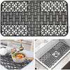 Kitchen Sink Mats Silicone Sink Mat Protectors for Bottom of Kitchen Sink 26 "x 13.78" Non-Slip Sink Protectors with Cutout Drain Holes for Farmhouse