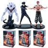 New 5pcs/set Anime Jujutsu Kaisen Cartoon Doll Itadori Yuji Seated Noodle Stopper Action Figure Model Toys Collection Hobbies