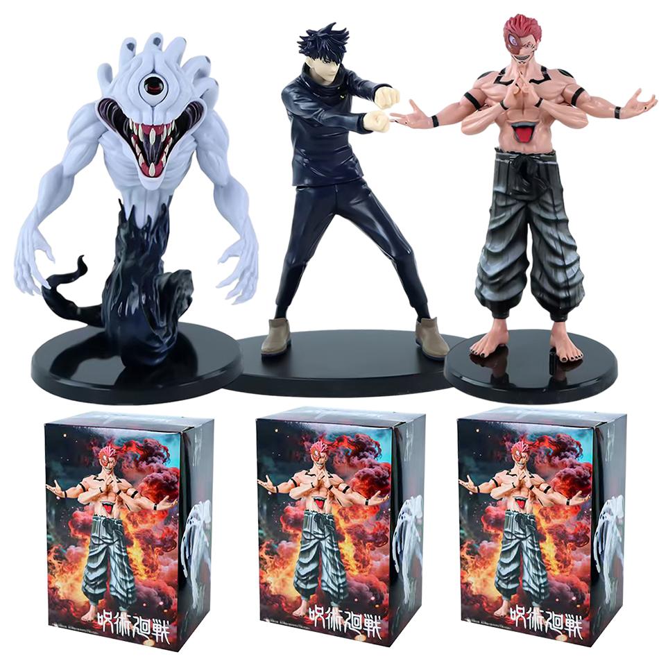 New 5pcs/set Anime Jujutsu Kaisen Cartoon Doll Itadori Yuji Seated Noodle Stopper Action Figure Model Toys Collection Hobbies