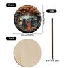 Halloween Wooden Witch Hanger Decoration, 5 Witches Exquisite Round Hanging Pendant For Porch, Wall