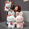 New Doll Peach Doll Plush Toy White Rabbit Cloth Doll Parent Child Doll Children's Gift Doll