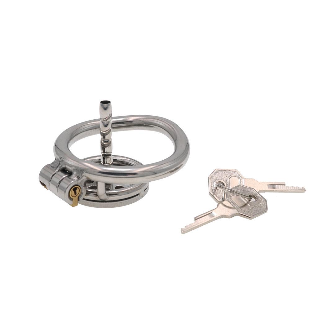 304 Stainless Steel Chastity Lock Penis Cage Male Bondage  Cockring CB Lock BDSM Slave Cuckold Sex Toys Urinary Catheter
