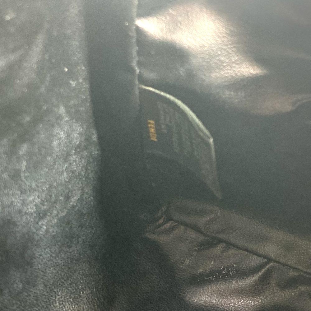 FENDI Zucca logo bag pouch Cluch Bag  PVC Black