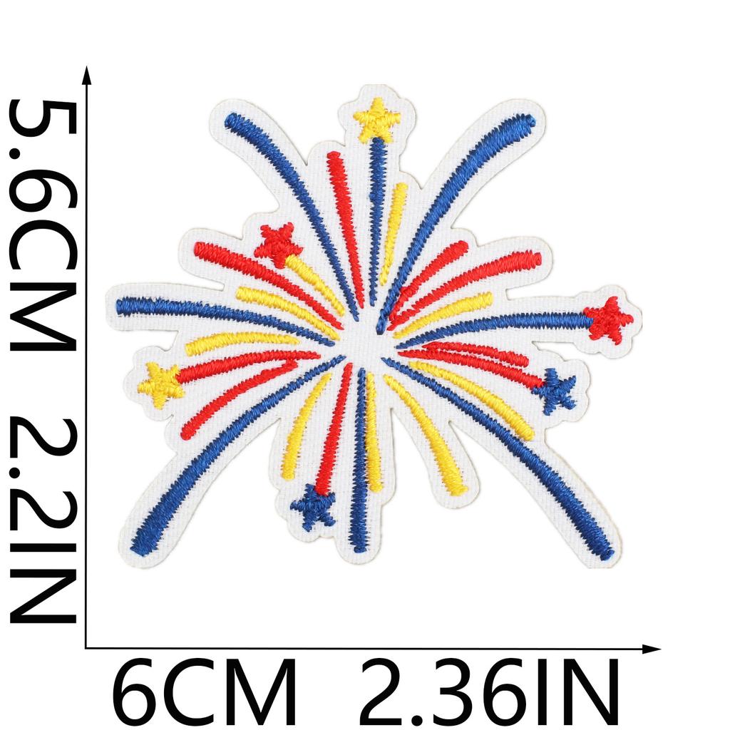 American National Day Cake Embroidery Cloth Sticker Bag Decoration Patch Sticker Independence Day Love Eagle Computer Embroidery Label