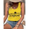 Canotte da Donna con Stampa 3D, Scollo a O, Casual, Semplici, Senza Maniche, Estive, Taglie Forti