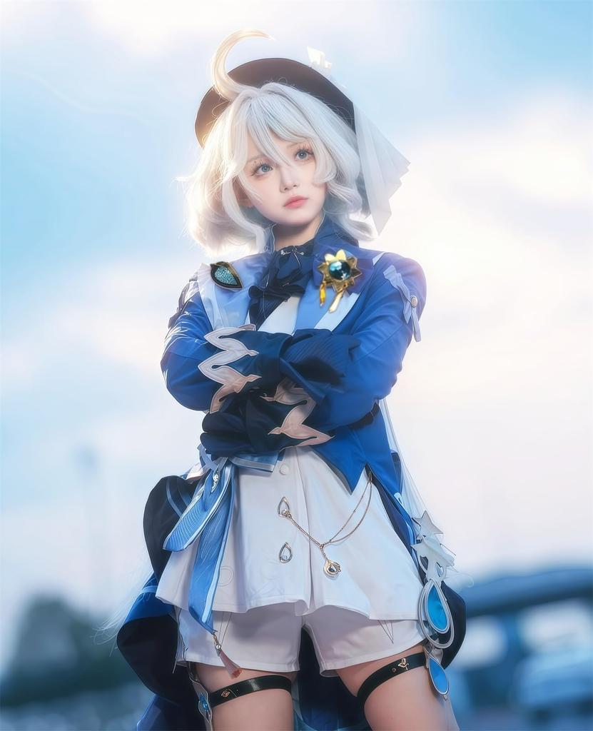 Genshin Impact Cosplay Freena Cosplay Costume Genshin Impact Water Goddess Unbroken Soloist [NOKIJP] (Freena, XS)