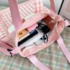 Student Tote Bag Storage Bag New Shoulder Bag Fashion Plaid Contrasting Messenger Bag