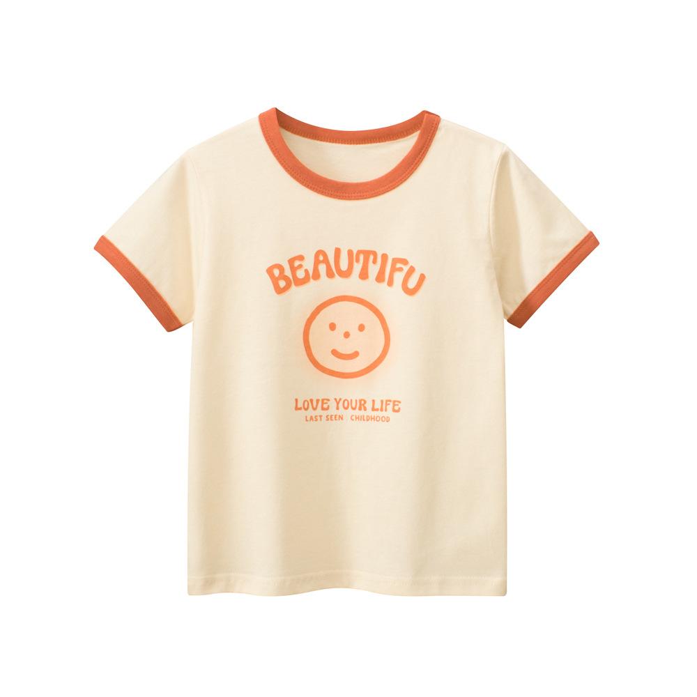 Children's Clothing Summer Children's Short-sleeved T-shirt Bottoming Shirt Baby Girl Clothes