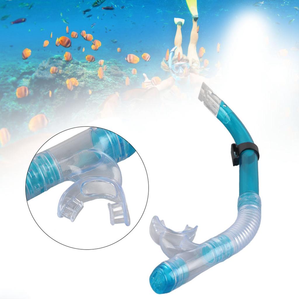 Tube de Respiration de Plongée Professionnel Semi-Sec Équipement de Plongée et de Natation(Noir transparent )