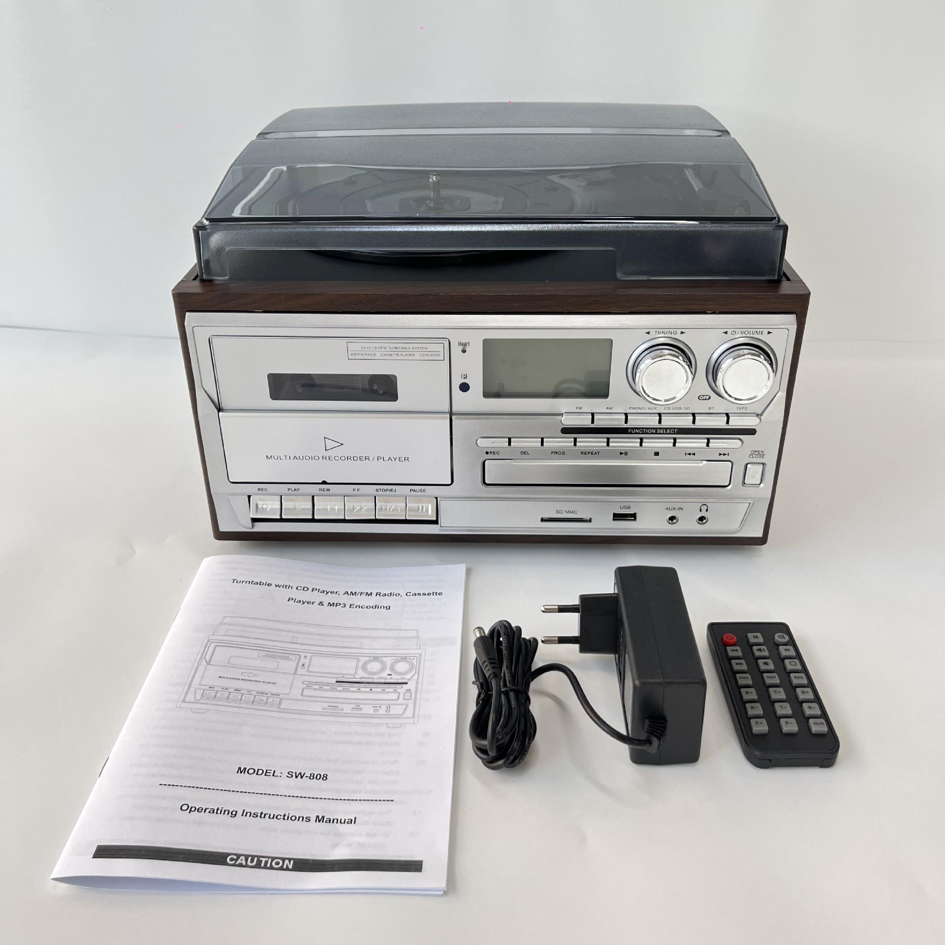 

Multifunctional Retro Vinyl Record Player & Bluetooth Speaker with High-Fidelity Sound CN Plug