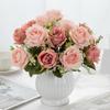 Artificial Flower 5 Head Silk Rose Wedding Brial Bouquet Valentine's Decor Home Room Garden Yard Scrapbooking Diy Gifts Products