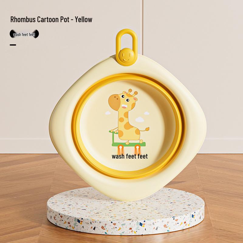 Newborn Portable Foldable Baby Washbasin - Thickened Plastic Infant Basin