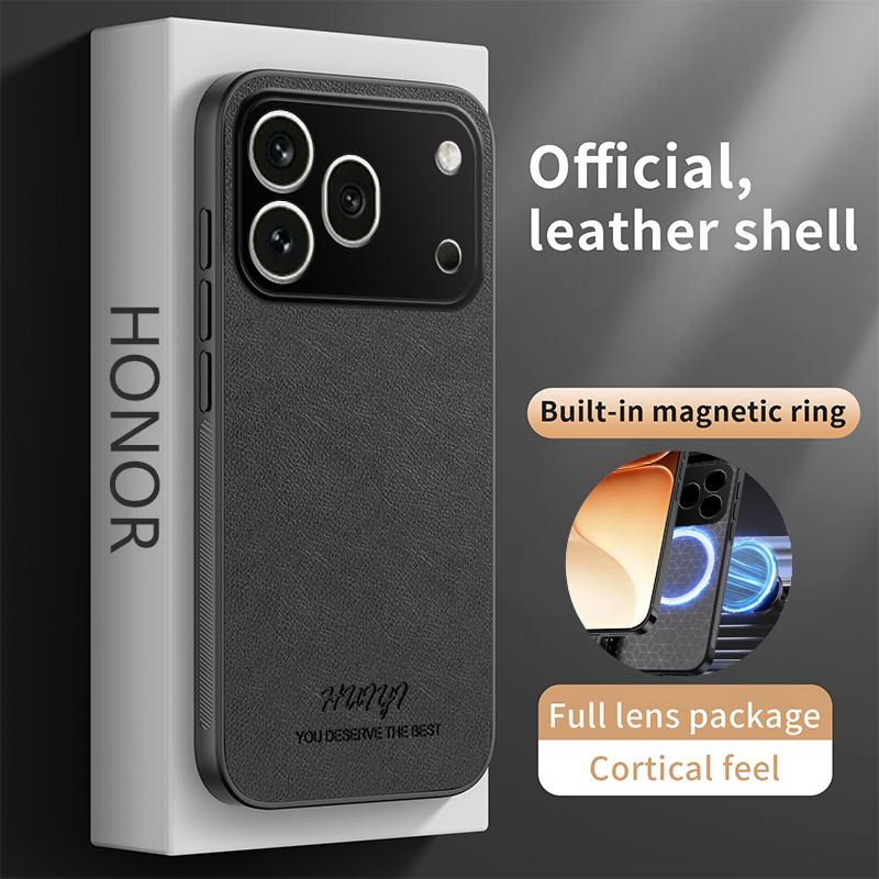For Honor 600 Pro Case Retro Fashion PU Leather For Magsafe Magnetic Anti-fall Protective Back Cover For Honor 600 600Pro Shell