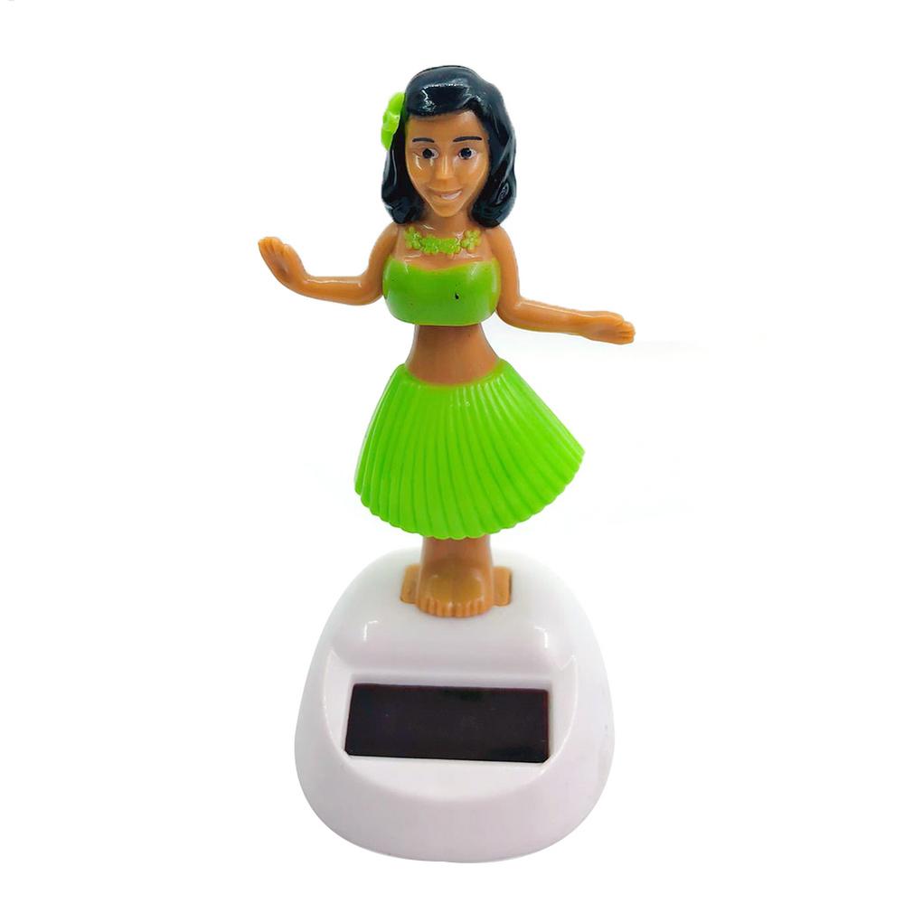 Car Decoration Dancing Doll Car Accessories Solar Power Toy Shaking Head Hawaii Swinging Animated Girl Car Ornament Car-styling