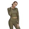 Adidas Womens/Ladies Cropped Slim Long-Sleeved Sweater Top