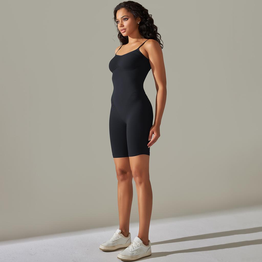 Seamless And Sexy Peach Hip One-piece Suspender Yoga Jumpsuit, Shapewear, Fitness Exercise Back Yoga Suit