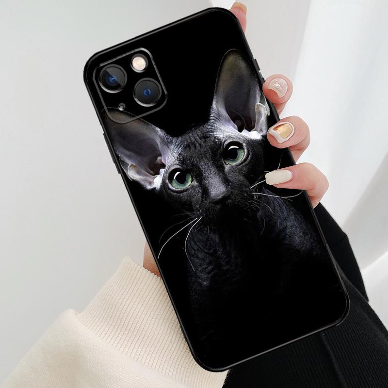Sphynx Cat Phone Case For iPhone 17 Pro Max 15 14 13 11 12 16 Pro Max mini 15 16 Plus 16e 17 Air Cover