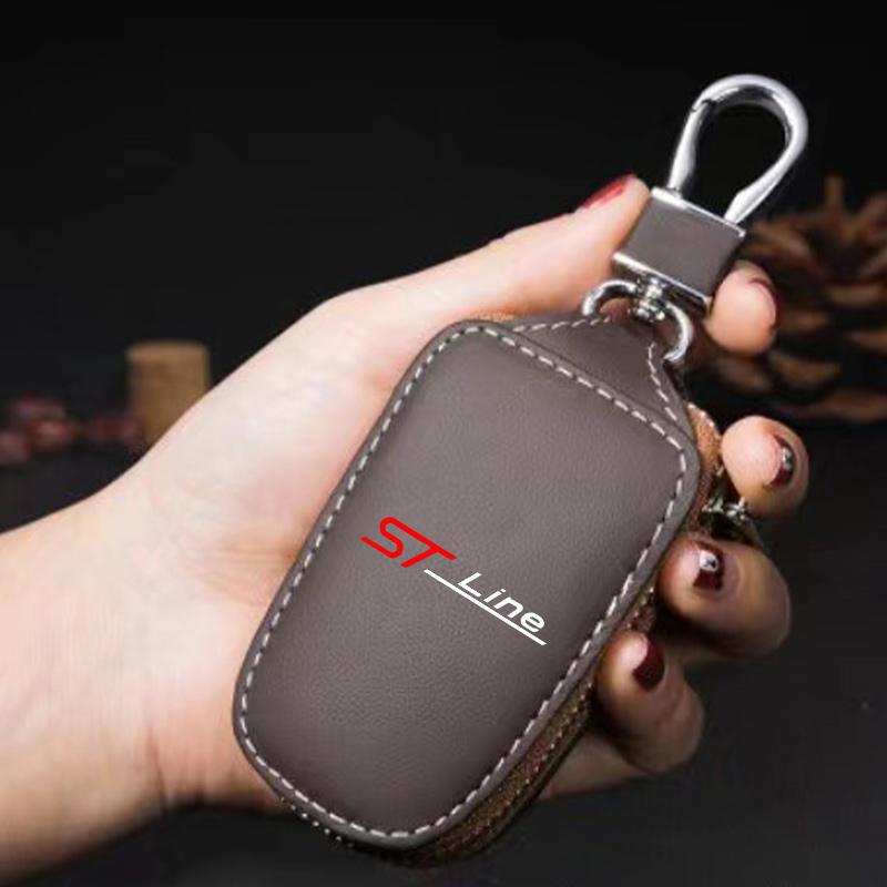 PU Car Remote Key Case Cover Shell keychain protect For ford st LINE stline kuga fiesta Car Accessories