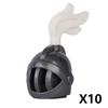 Medieval Military Parts Building Blocks Warrior Soldiers Castle Figures Knights Printed Shield Helmet Accessories DIY Bricks Toy