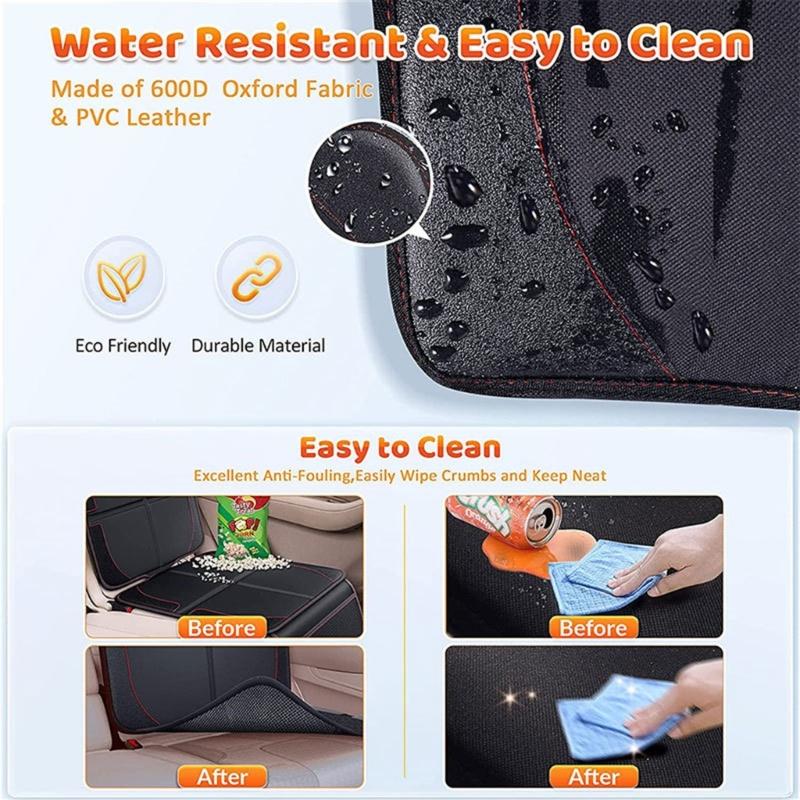 Protecții pentru scaunul de mașină pentru scaunul de siguranță pentru copii, protecții de covoraș pentru murdărie și zgârieturi pe scaunul de mașină, protecție pentru husa scaunului