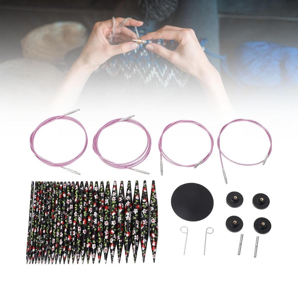 Crochet Needle Circular Needle Knitting Sewing Machine Needle Aluminum Easy to Storage 17 X 13cm 3.0mm-10.0mm Set, Set, Needles, Kit, Material, Use,