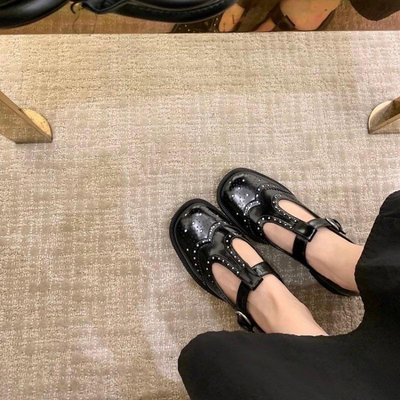 

Кожаные мокасины на каблуках Женские сандалии Дизайнерские новые ретро туфли на осень Женские трендовые туфли на толстой подошве Модные туфли Zapatos Mujer 40