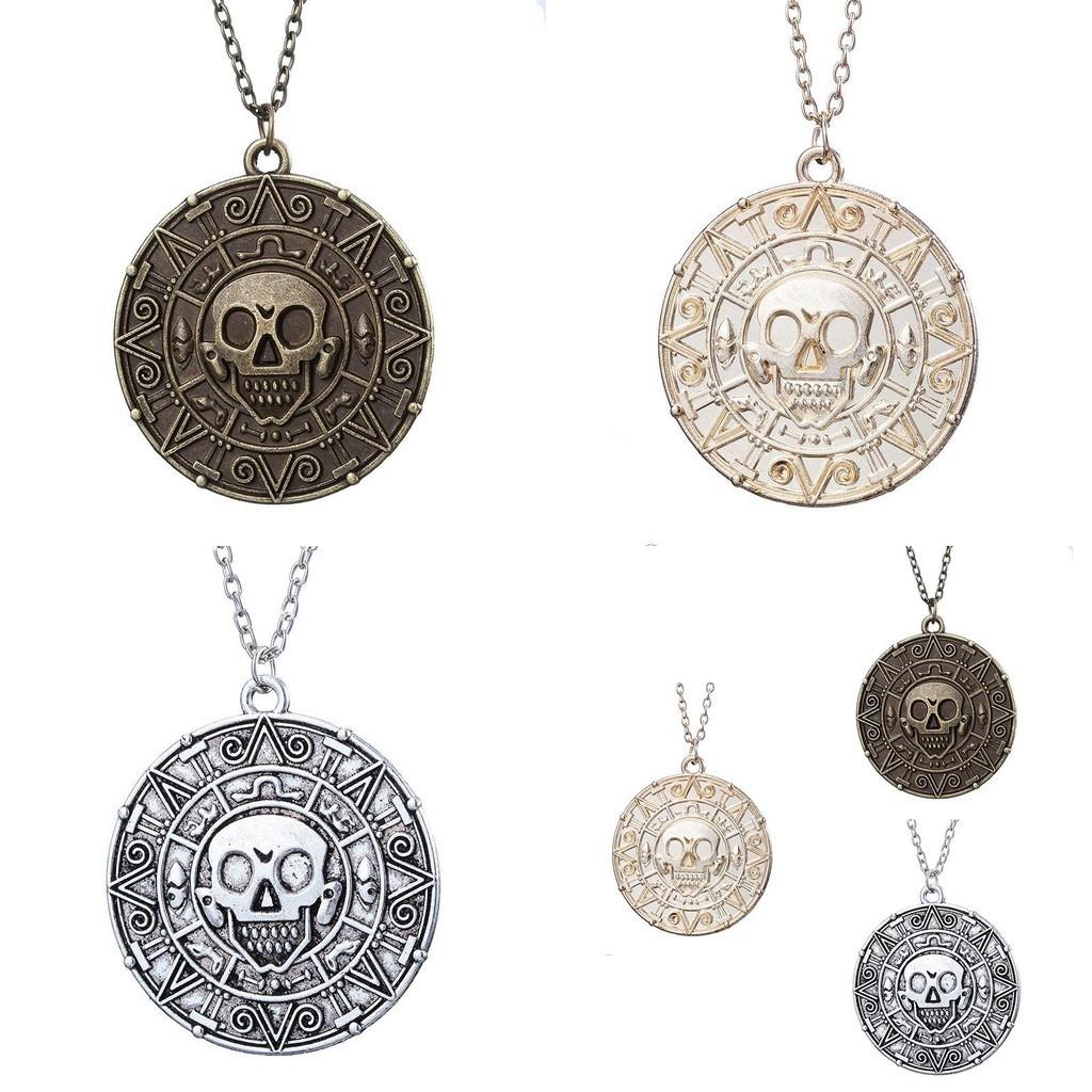 Stunning Pirates Of The Caribbean Aztec Coin Medallion Necklace For That Special Occasion