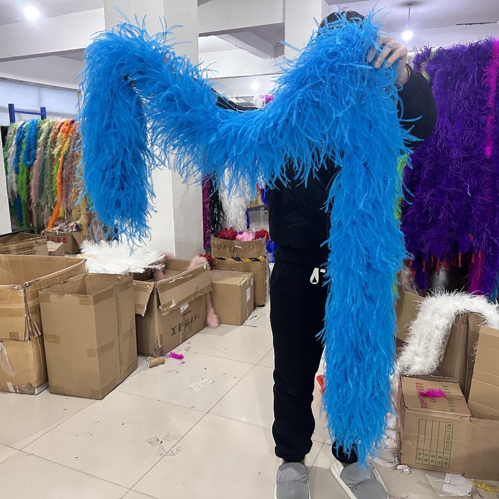 DIY Weißer STRAUSSENFEDER boa 1 6 10 15 35lagig Straußenfeder boa Besatz Tanzkleid Hochzeit Basteln Halloween Kundenspezifische Lieferung auf Lager