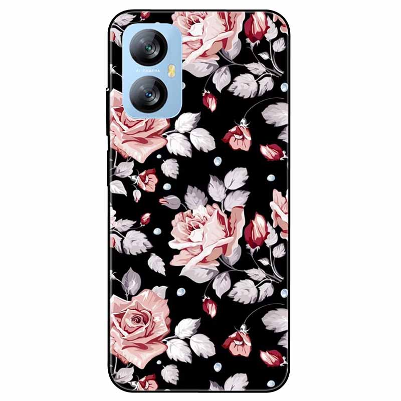 Für Blackview A52 Pro Hülle Handyhülle Stoßfeste Schwarz lackierte TPU Hülle für Blackview A52 Pro Silikon Weicher Bumper A52Pro Süß
