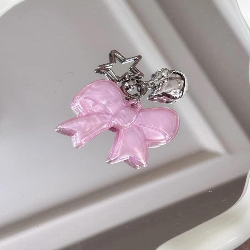 

1 Piece Y2K Key Chain Trend Kt Cat Acrylic Colorful 3D Bowknot Keychain For Women Bag Car Phone Pendant Accessories Gifts A3