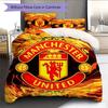 Jednoduchá MUFC Dekorace Sada povlečení s přikrývkou Potah na přikrývku Povlak na polštář Domácí dekorace Dárek k narozeninám (1 * povlak na peřinu + 2 * povlak na polštář, bez jádra)