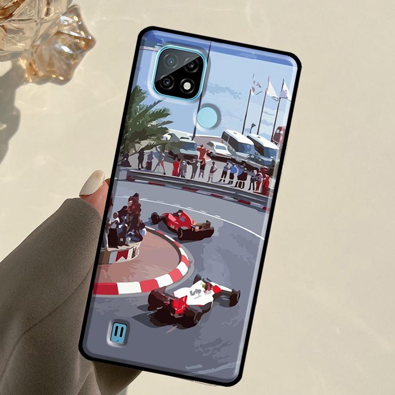 Ayrton Senna F1 For Realme C55 C51 C21Y C25S C75 C67 C61 C53 13 12 10 11 14 Pro Plus GT 6T 6 5 GT7 Pro Case