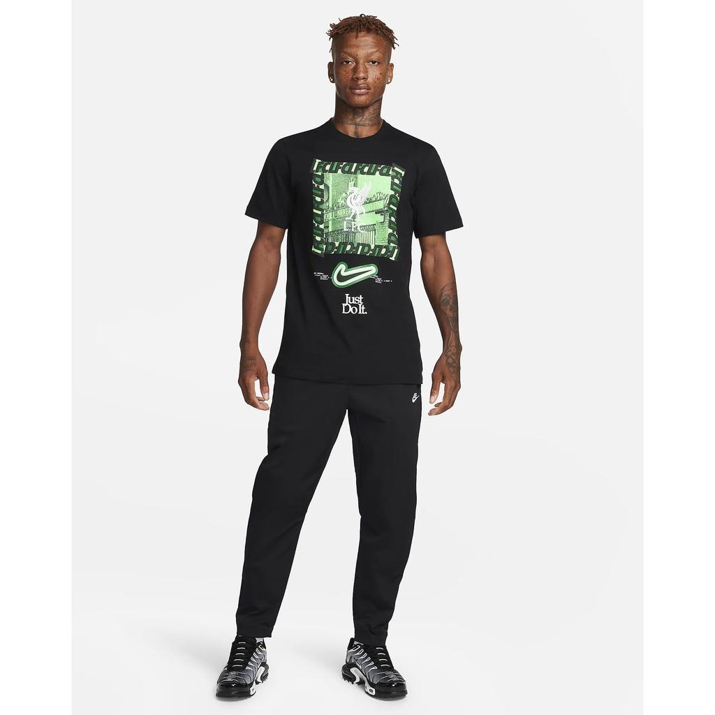 Nike Geometric Pattern Crew Neck Fitted Short Sleeve T-Shirt Men Tops Black FD1091-010