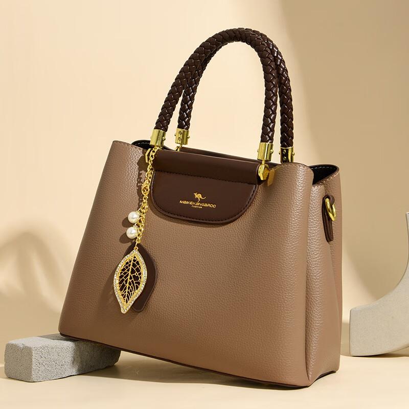 Yamo Women s Gold Leaf Tassel Pleated Handbag