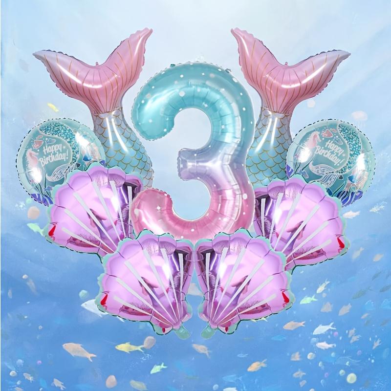 6Pcs mermaid tail shell set suitable for marine theme birthday party decoration supplies summer beach parties wedding decoration