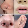 Stainless Stee Piercing Hinged Segment Hoops CZ Stone Nose Rings Ear Cartilage Tragus Helix Earrings Piercing Body Jewelry