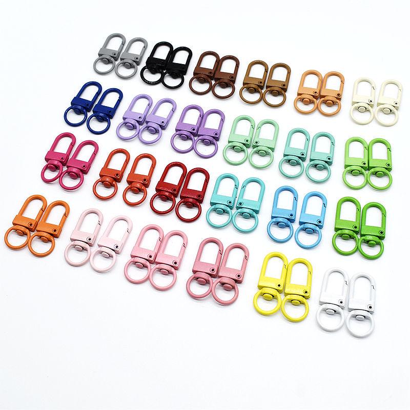 Zinc Alloy Keychain: Colorful Lobster Clasp Dog Hook, DIY Blind Box Figure, Spring Buckle Ornament