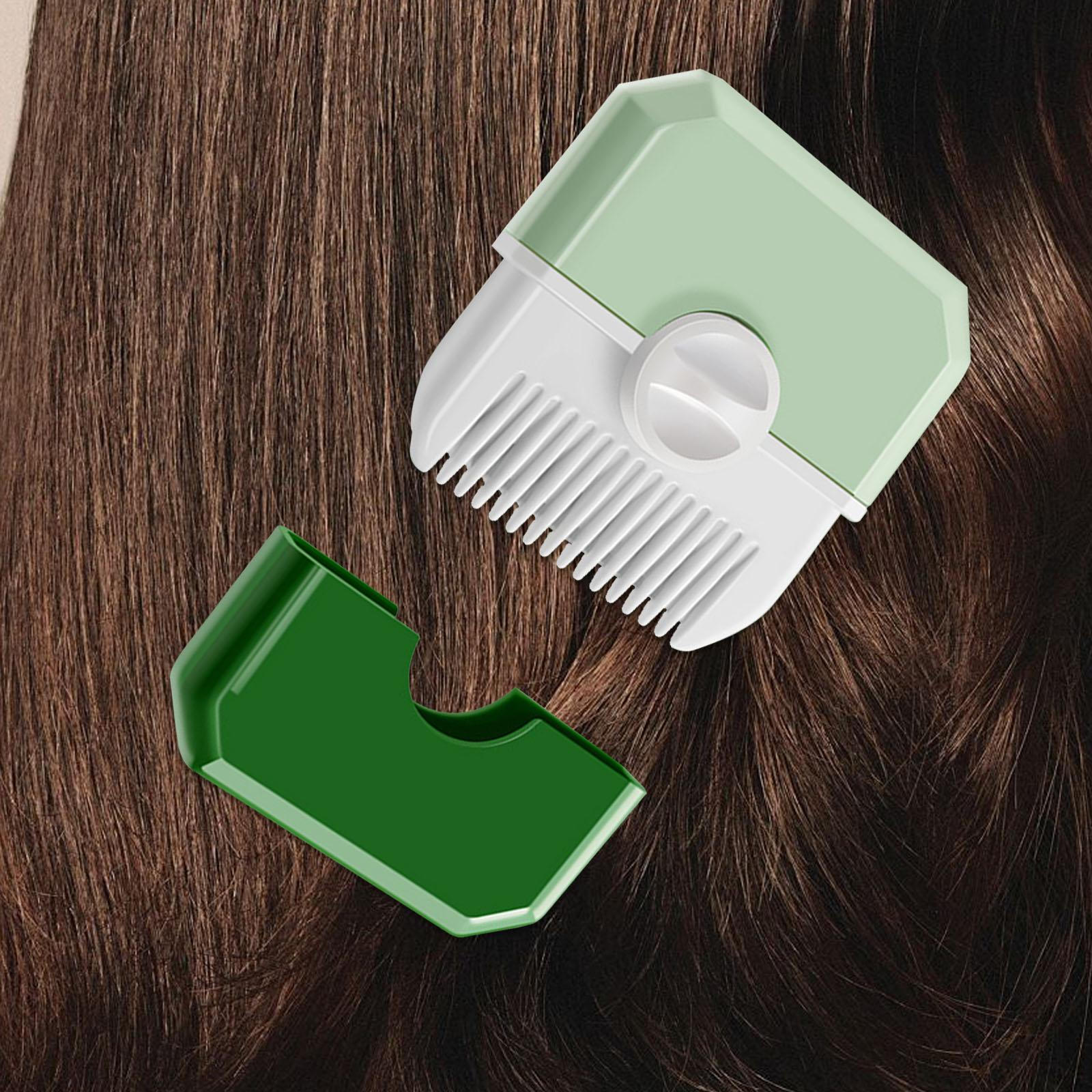 

Функциональный инструмент для ухода за волосами для женщин — триммер и филировочная расческа зелёный