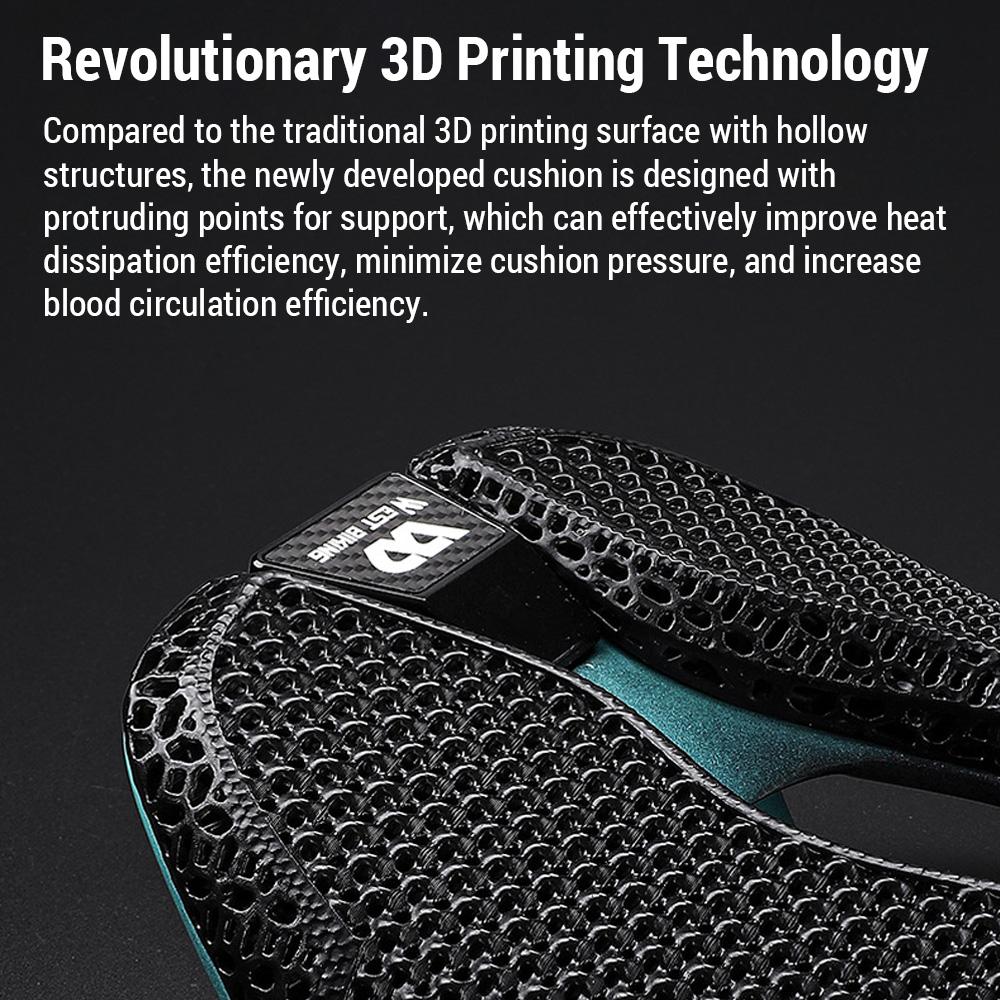 Carbon Fiber 3D Printed Bicycle Saddle Breathable Bike Saddle Ultralight Road Bike Seat