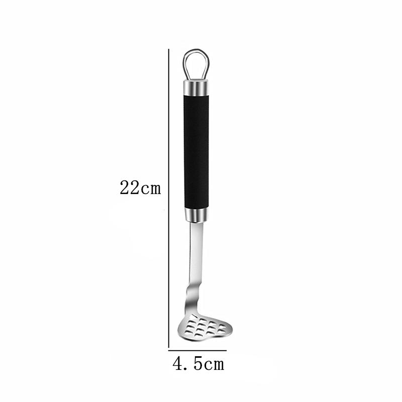 Inicio Triturador de patatas de acero inoxidable Triturador manual de alimentos Prensador de ajo suave Prensador de calabaza Utensilios de cocina Utensilios para el hogar